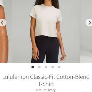 lululemon classic fit cotton blend tee